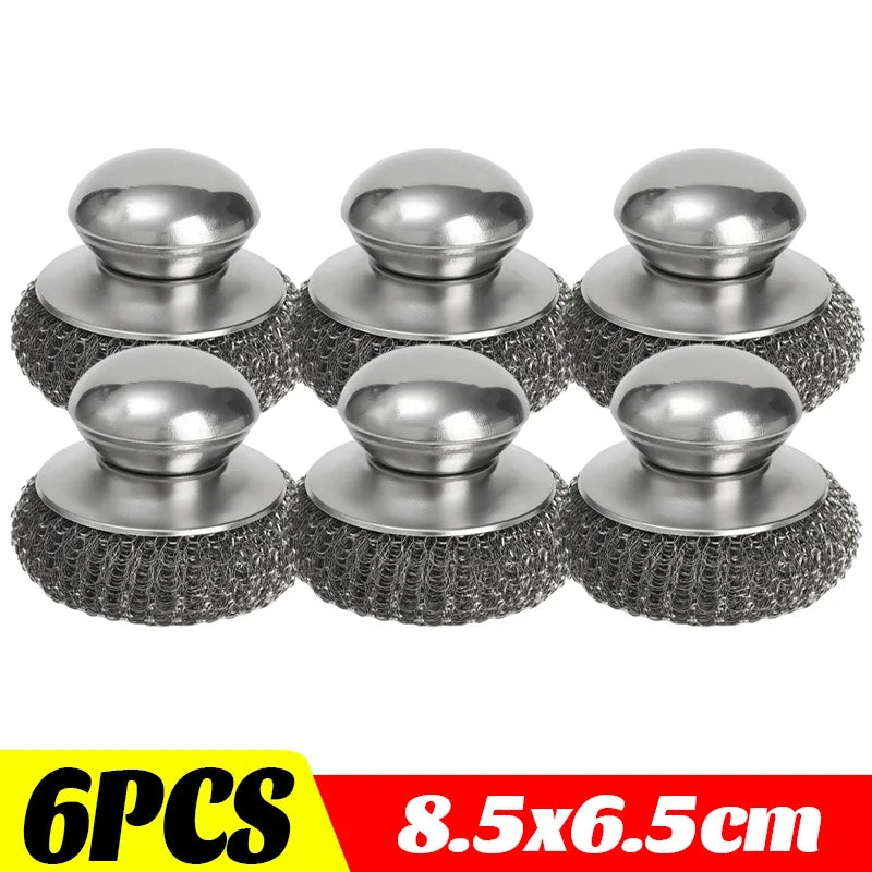 Stainless steel pot brush