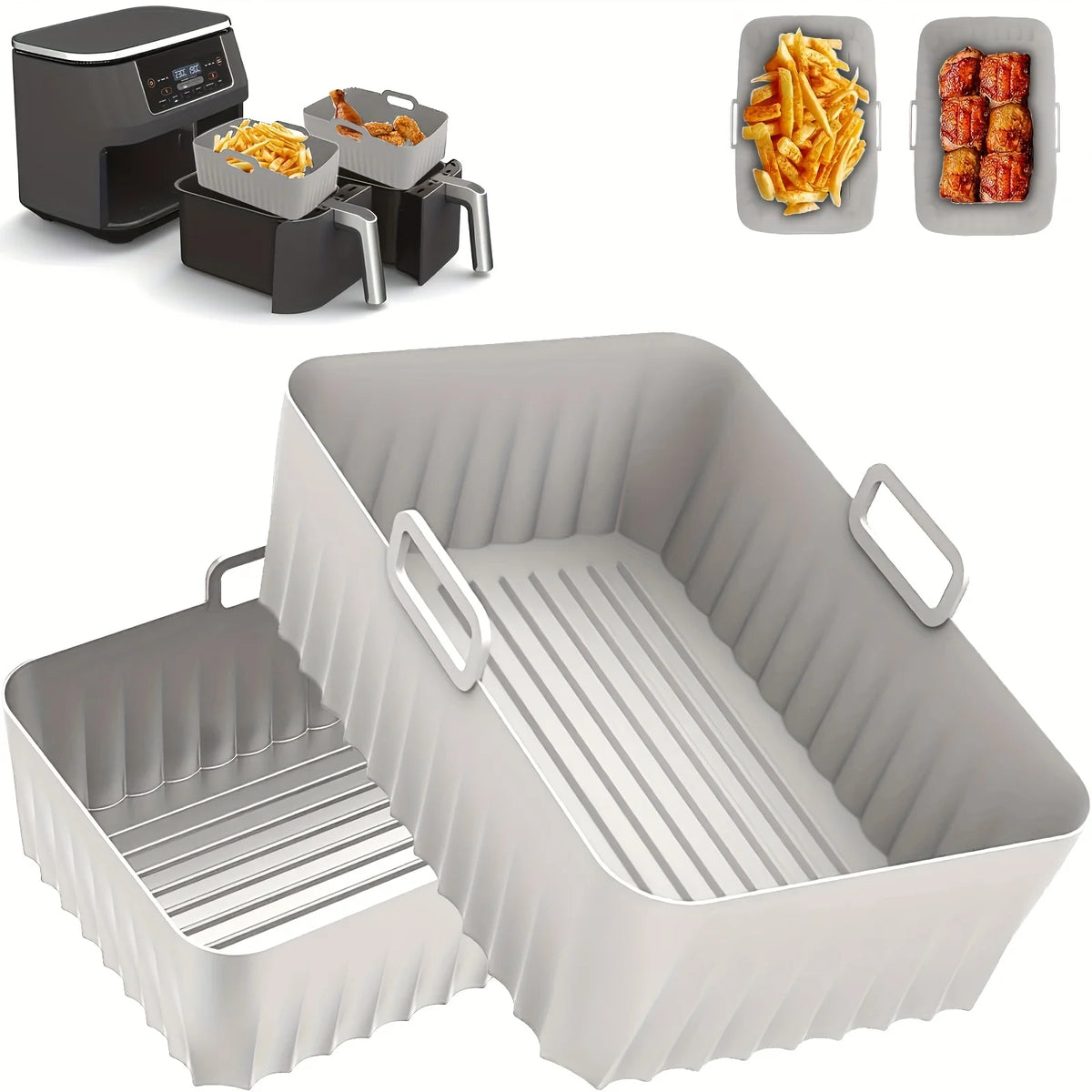 2pcs silicone air fryer liner