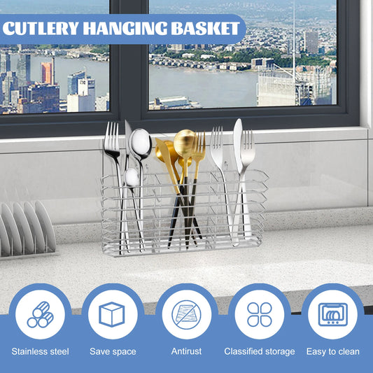 Stainless Steel Kitchen Utensil Storage Rack