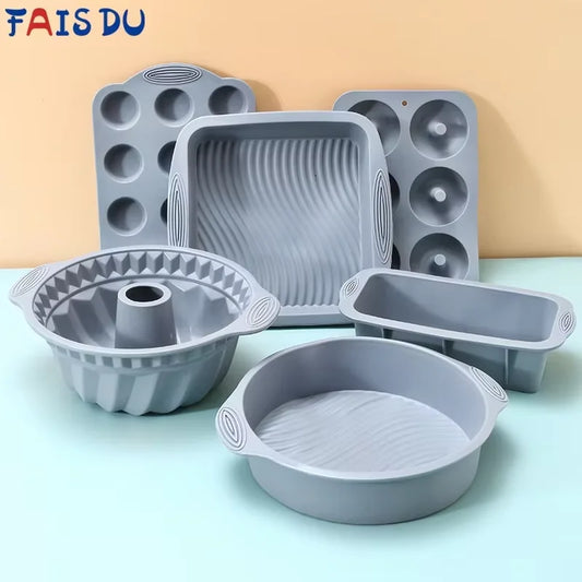 Gray Silicone Cake Pan