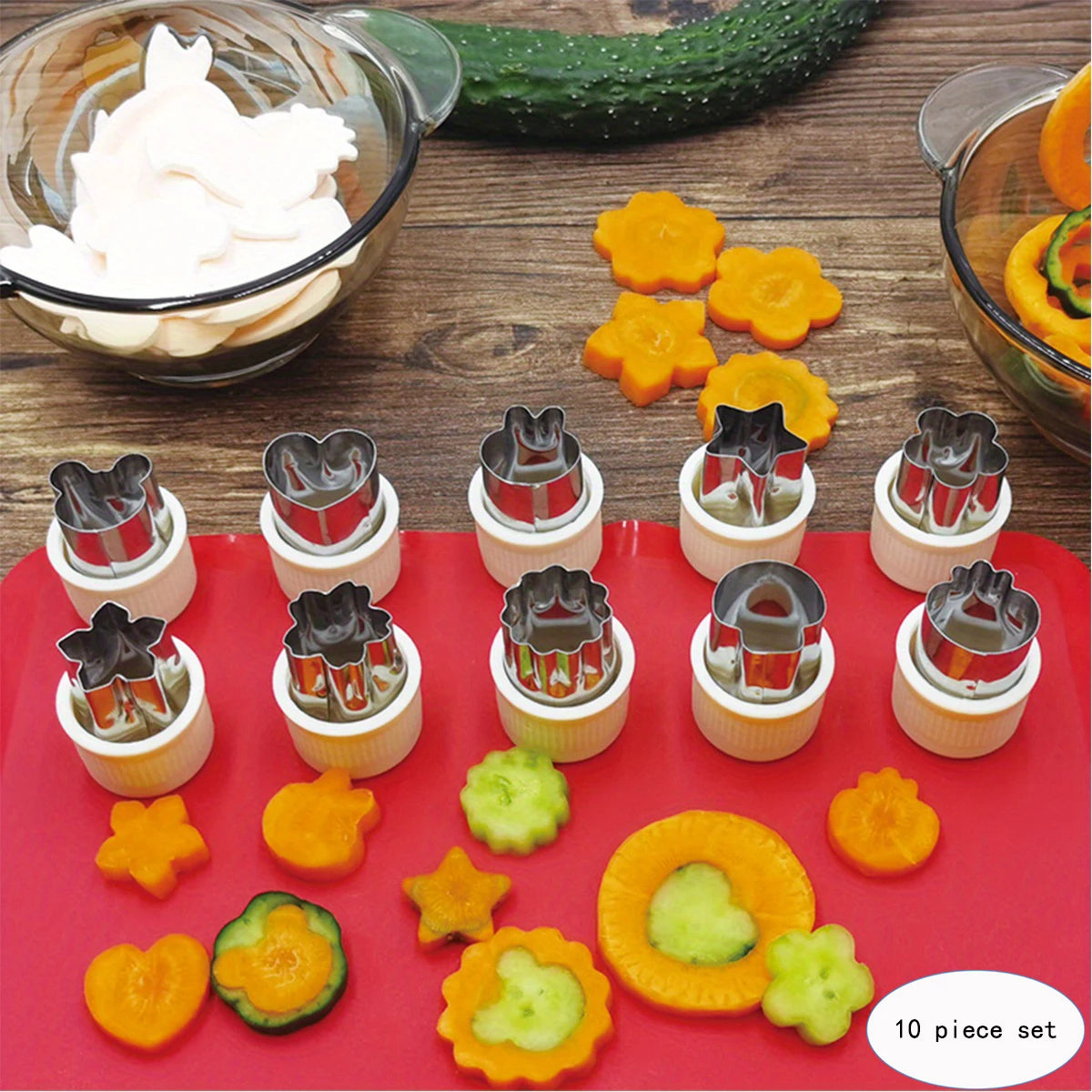 Stainless Steel Fruit & Veggie Cutting Molds