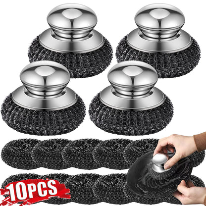 Stainless steel pot brush