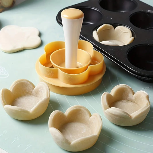 Pastry Dough Tamper & Flower Shaped Cutter