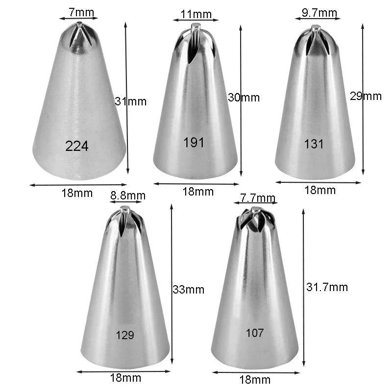 Stainless Steel Flower Icing Piping Nozzles