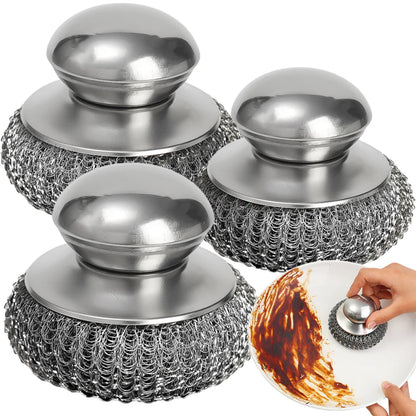 Stainless steel pot brush