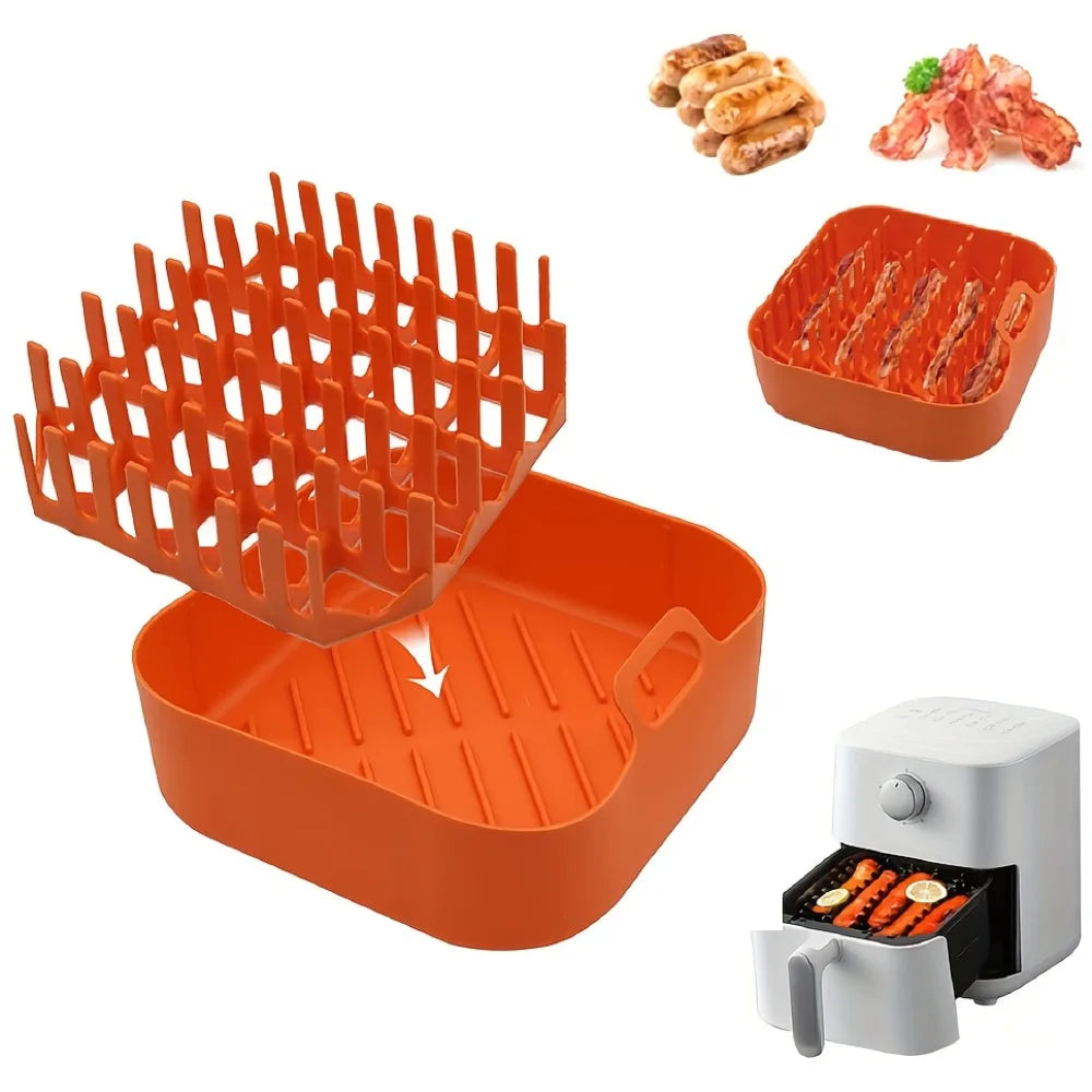 2in1 silicone microwave bacon cooker