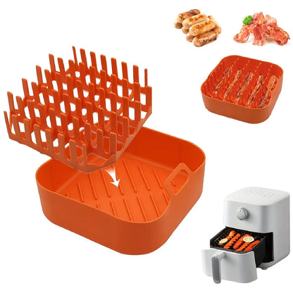 2in1 silicone microwave bacon cooker